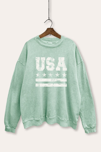 Vintage USA Graphic Mineral Wash Sweatshirt