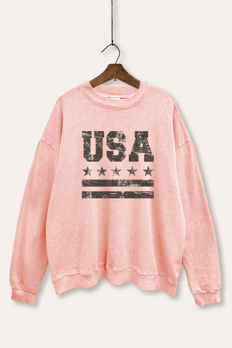 Vintage USA Graphic Mineral Wash Sweatshirt