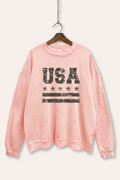 Vintage USA Graphic Mineral Wash Sweatshirt
