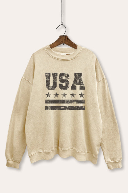 Vintage USA Graphic Mineral Wash Sweatshirt