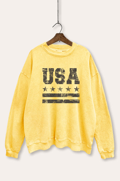Vintage USA Graphic Mineral Wash Sweatshirt