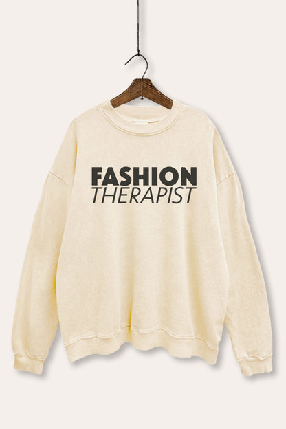 Fashion Therapist Graphic Mineral Wash Sweatshirt