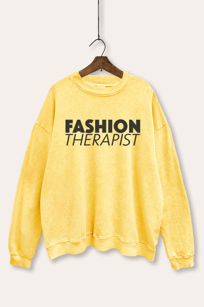 Fashion Therapist Graphic Mineral Wash Sweatshirt