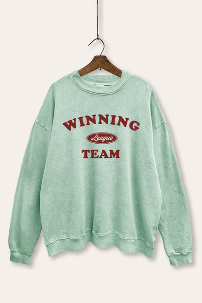 Winning Team League Sports Graphic Mineral Wash Sweatshirt