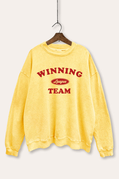 Winning Team League Sports Graphic Mineral Wash Sweatshirt