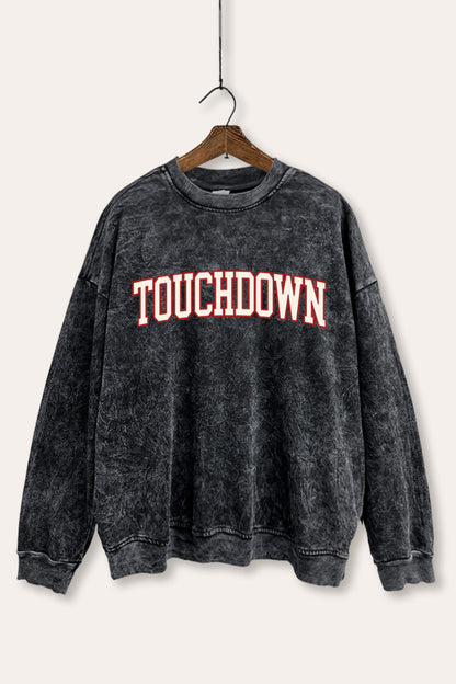 Touchdown Collegiate Sports Graphic Mineral Wash Sweatshirt
