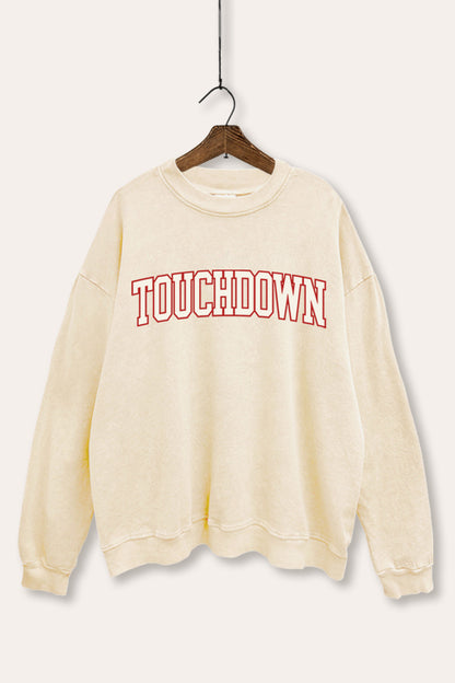 Touchdown Collegiate Sports Graphic Mineral Wash Sweatshirt