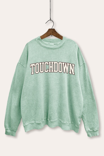 Touchdown Collegiate Sports Graphic Mineral Wash Sweatshirt