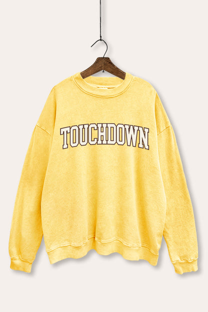 Touchdown Collegiate Sports Graphic Mineral Wash Sweatshirt