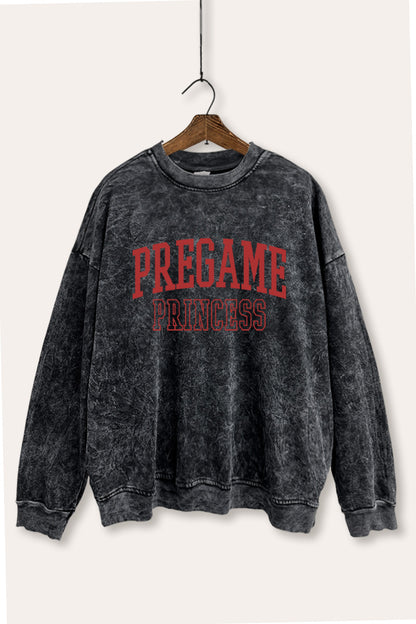 Pregame Princess Graphic Mineral Wash Sweatshirt