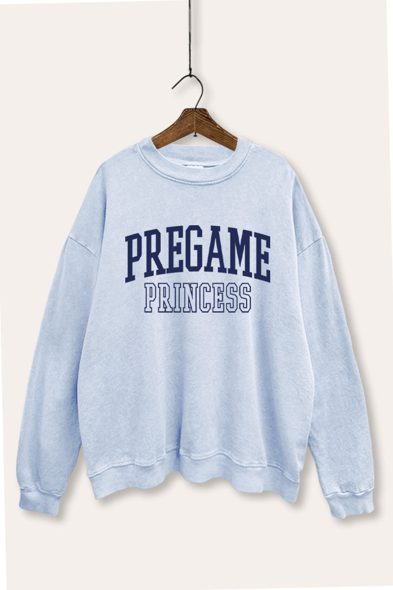 Pregame Princess Graphic Mineral Wash Sweatshirt