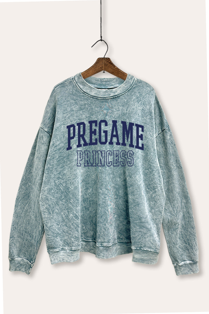 Pregame Princess Graphic Mineral Wash Sweatshirt