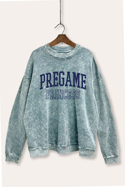 Pregame Princess Graphic Mineral Wash Sweatshirt