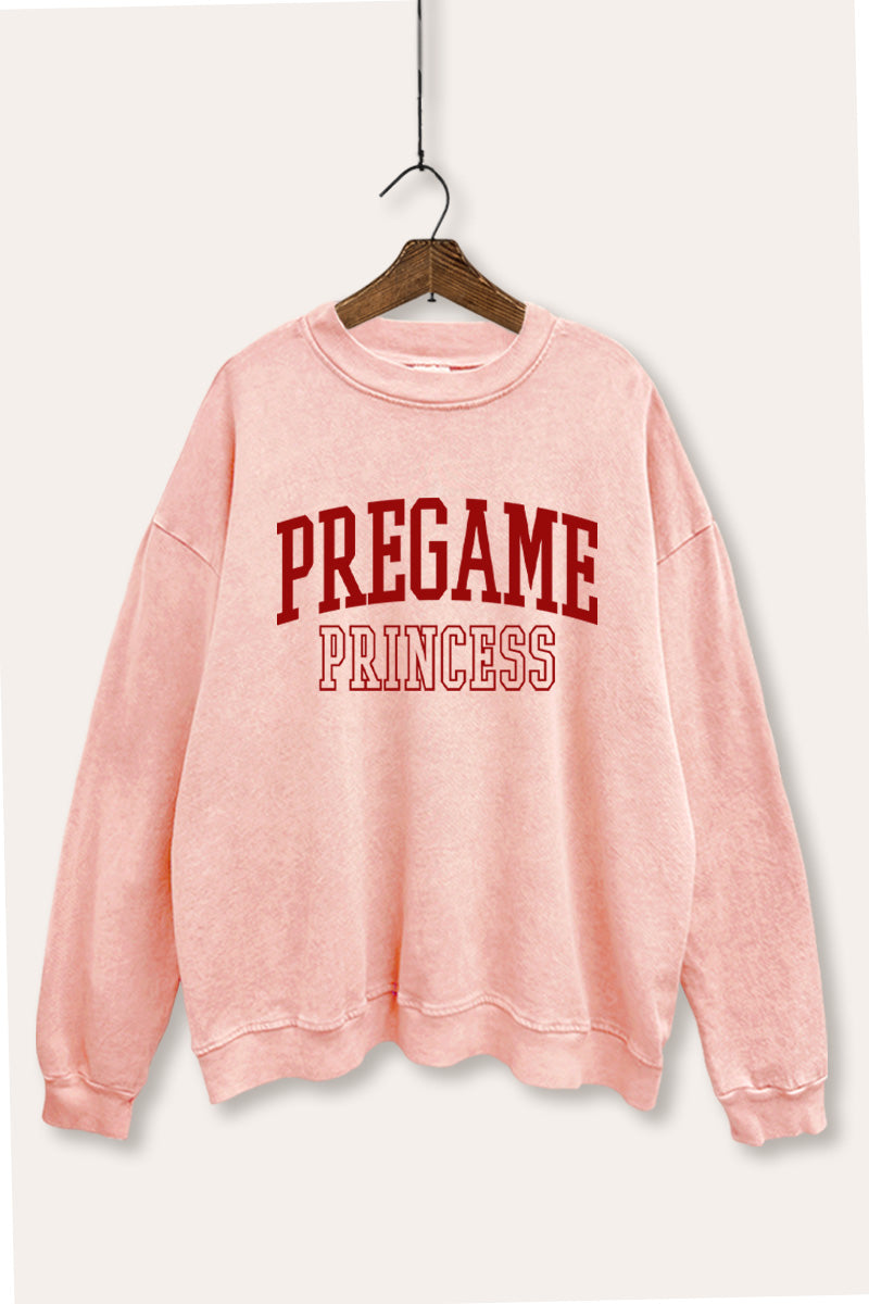 Pregame Princess Graphic Mineral Wash Sweatshirt