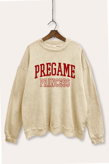Pregame Princess Graphic Mineral Wash Sweatshirt