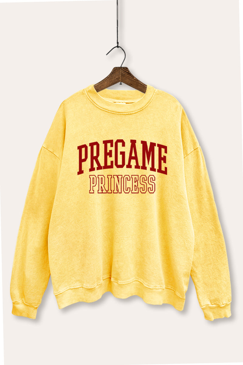 Pregame Princess Graphic Mineral Wash Sweatshirt