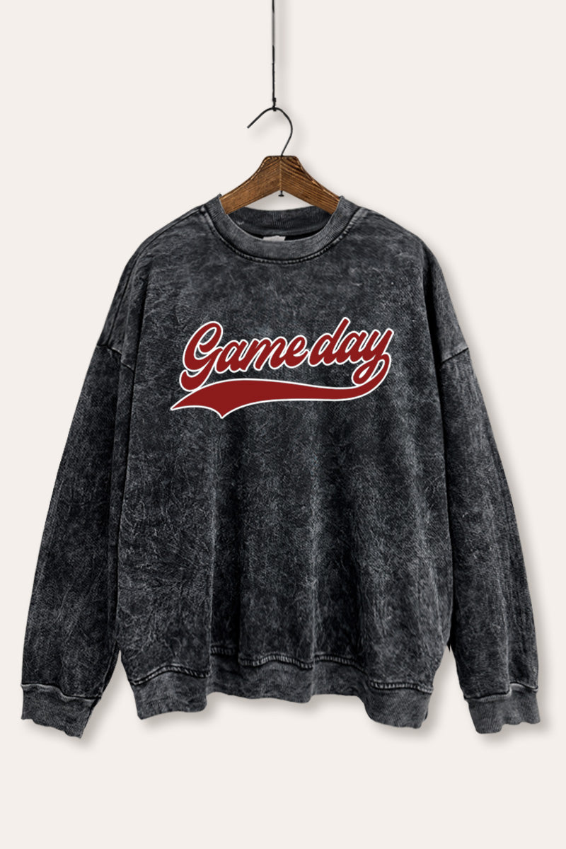 Game Day Varsity Sports Graphic Mineral Wash Sweatshirt
