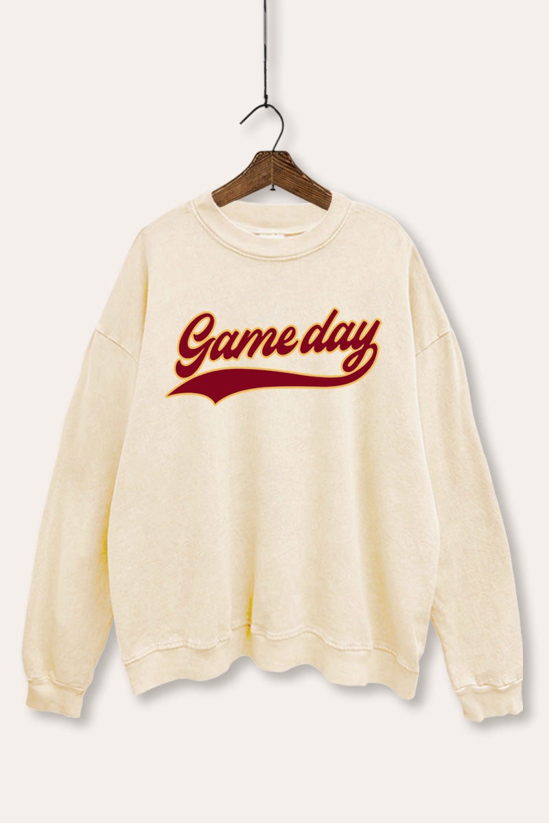 Game Day Varsity Sports Graphic Mineral Wash Sweatshirt