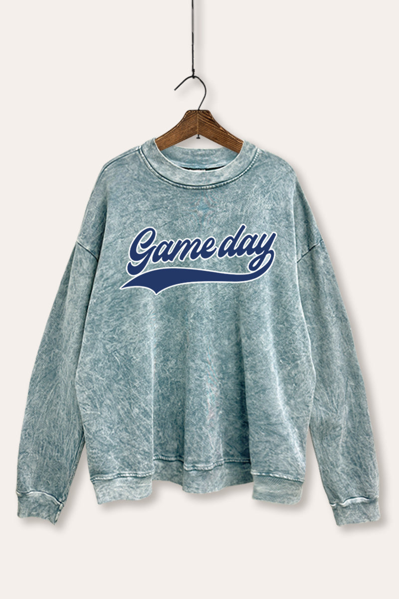 Game Day Varsity Sports Graphic Mineral Wash Sweatshirt