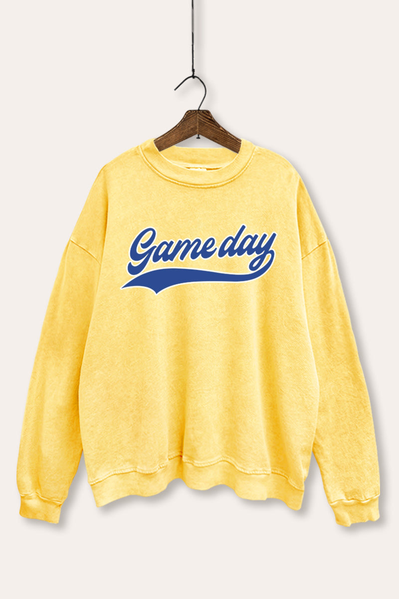 Game Day Varsity Sports Graphic Mineral Wash Sweatshirt