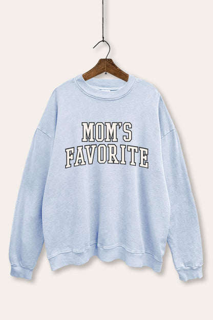Mom's Favorite Typography Mineral Wash Sweatshirt