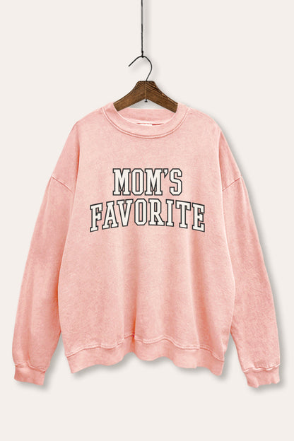Mom's Favorite Typography Mineral Wash Sweatshirt