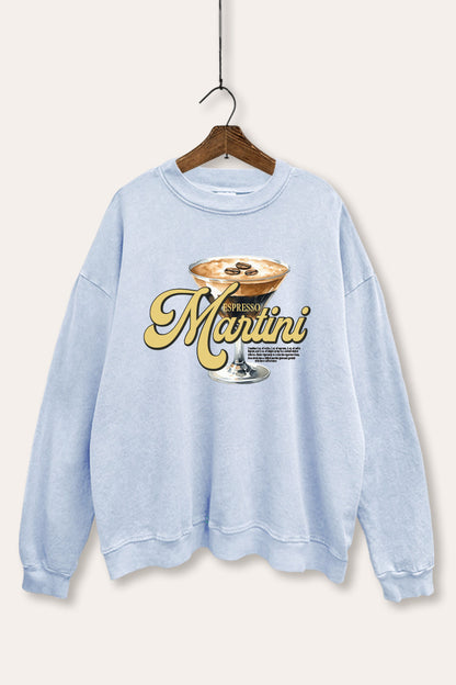 Espresso Martini Graphic Mineral Wash Sweatshirt