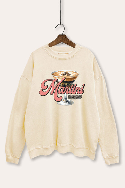 Espresso Martini Graphic Mineral Wash Sweatshirt