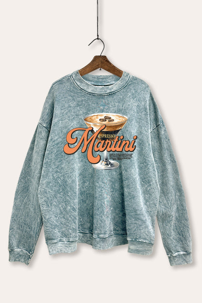 Espresso Martini Graphic Mineral Wash Sweatshirt