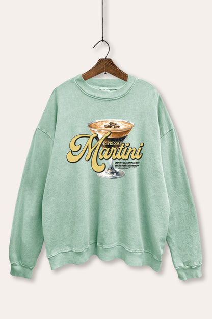 Espresso Martini Graphic Mineral Wash Sweatshirt