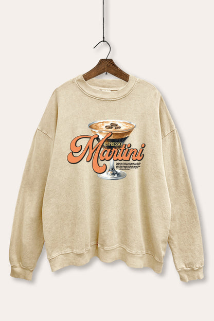 Espresso Martini Graphic Mineral Wash Sweatshirt