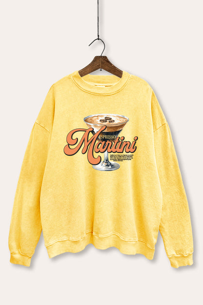 Espresso Martini Graphic Mineral Wash Sweatshirt