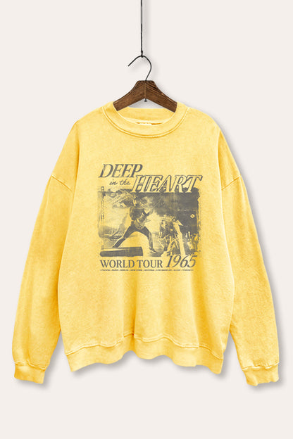 World Tour Music Concert Graphic Mineral Wash Sweatshirt