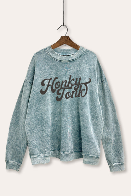 Honky Tonk Graphic Mineral Wash Sweatshirt