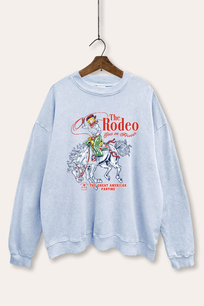 The Rodeo American Pastime Graphic Mineral Wash Sweatshirt