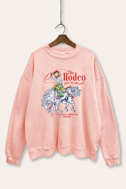 The Rodeo American Pastime Graphic Mineral Wash Sweatshirt