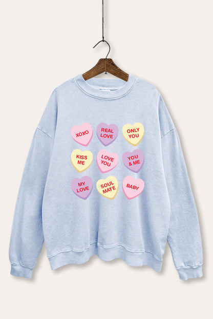 Sweetheart Candy Graphic Mineral Wash Sweatshirt