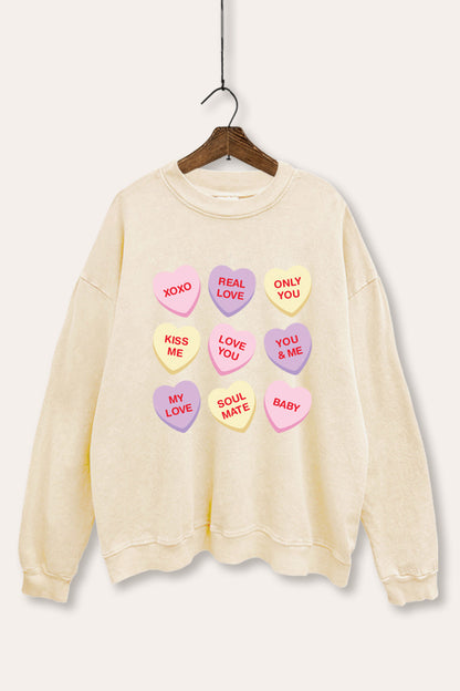 Sweetheart Candy Graphic Mineral Wash Sweatshirt