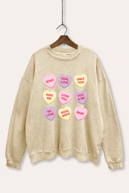 Sweetheart Candy Graphic Mineral Wash Sweatshirt