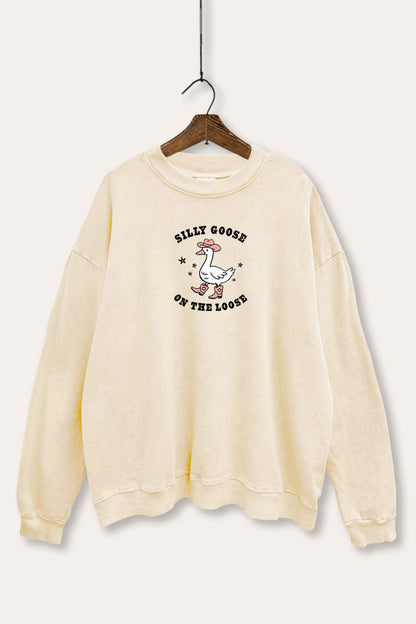 Silly Goose Western Graphic Mineral Wash Sweatshirt
