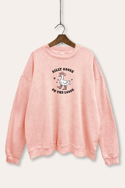 Silly Goose Western Graphic Mineral Wash Sweatshirt