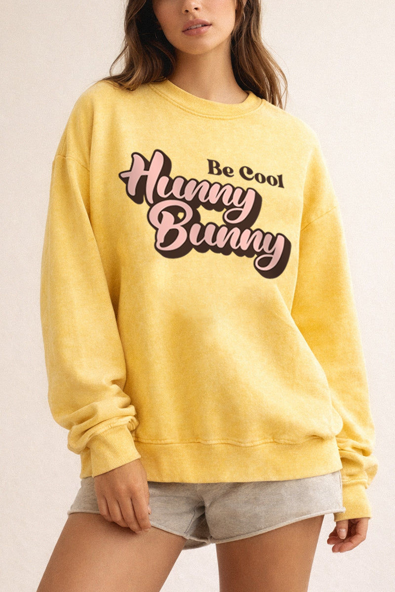 Hunny Bunny Graphic Mineral Wash Sweatshirt