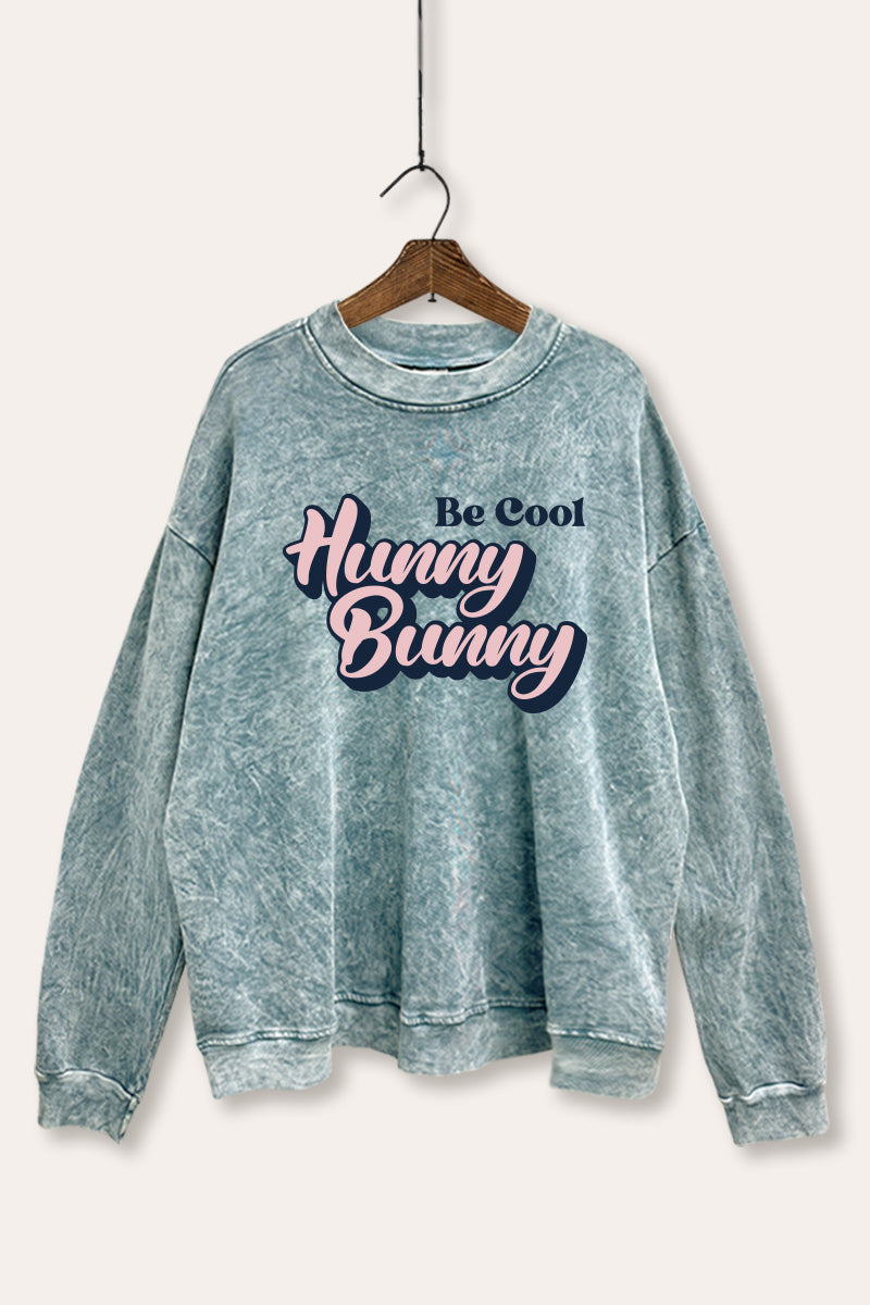Hunny Bunny Graphic Mineral Wash Sweatshirt