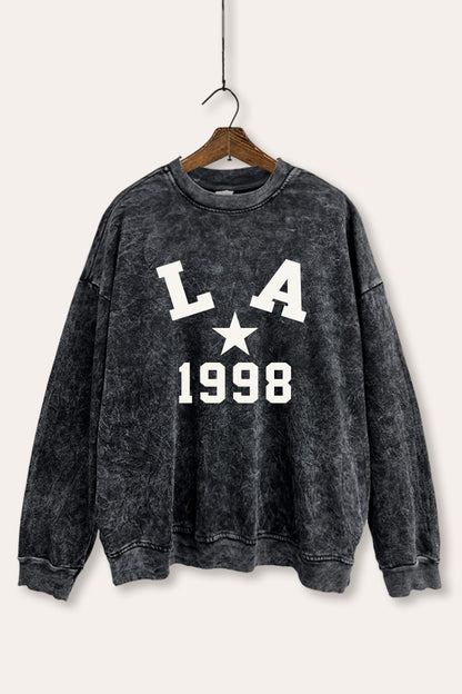 LA 1998 Graphic Mineral Wash Sweatshirt