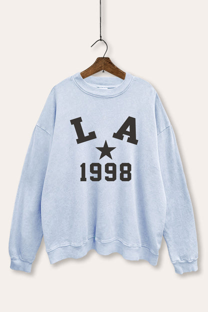 LA 1998 Graphic Mineral Wash Sweatshirt