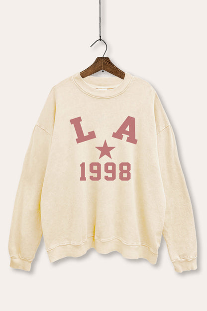 LA 1998 Graphic Mineral Wash Sweatshirt