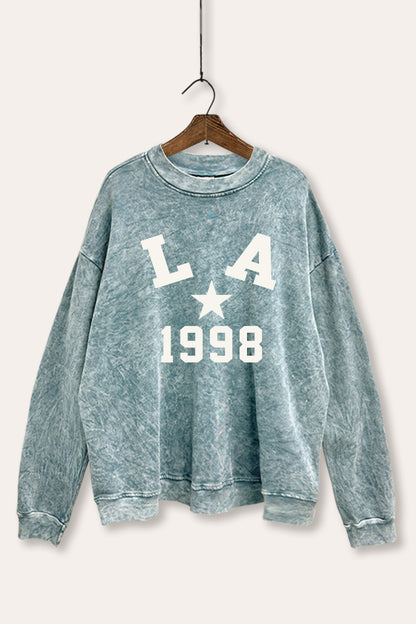 LA 1998 Graphic Mineral Wash Sweatshirt