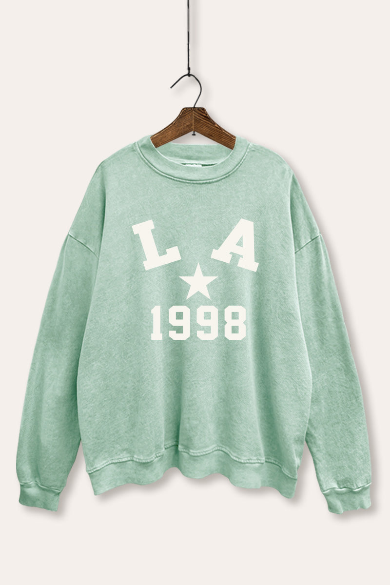 LA 1998 Graphic Mineral Wash Sweatshirt