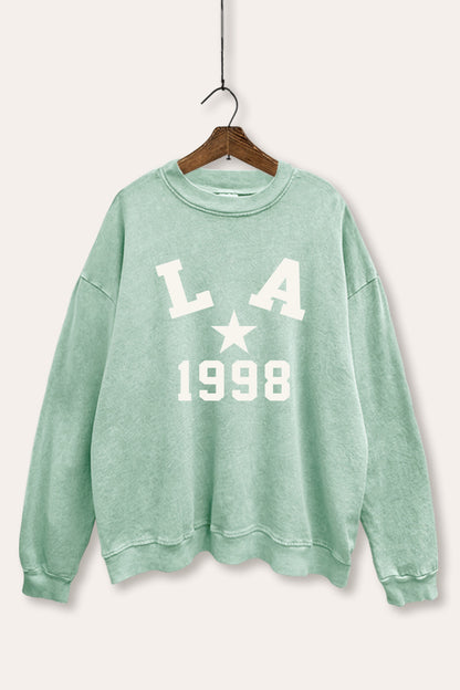 LA 1998 Graphic Mineral Wash Sweatshirt