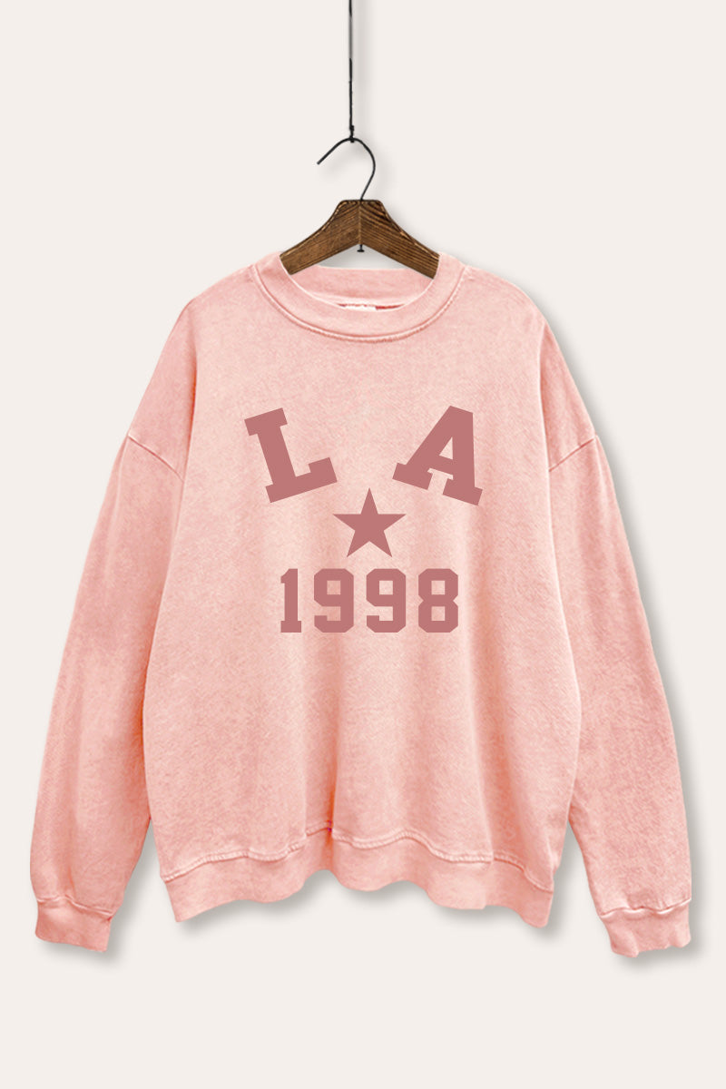 LA 1998 Graphic Mineral Wash Sweatshirt